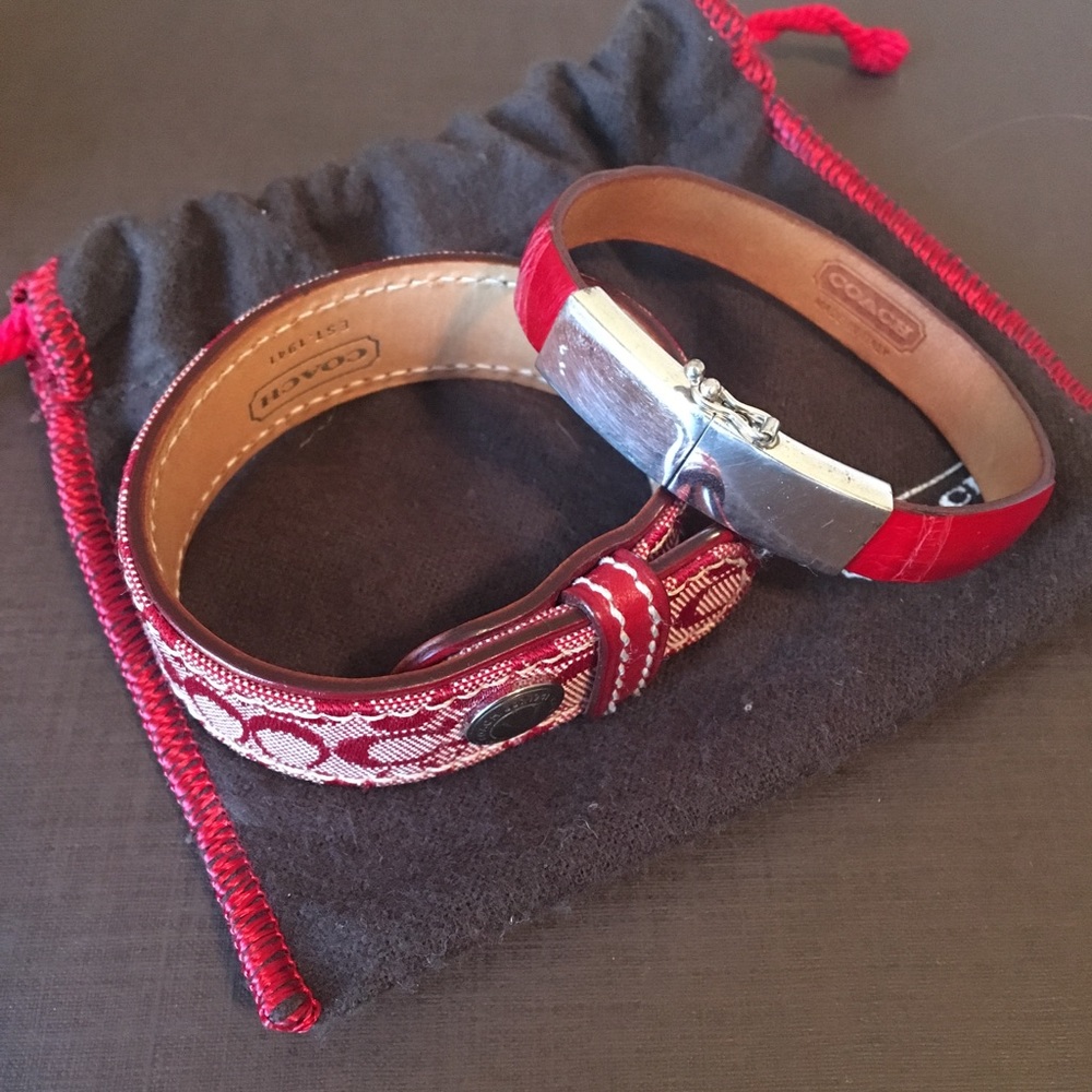 SALE Coach leather bracelets